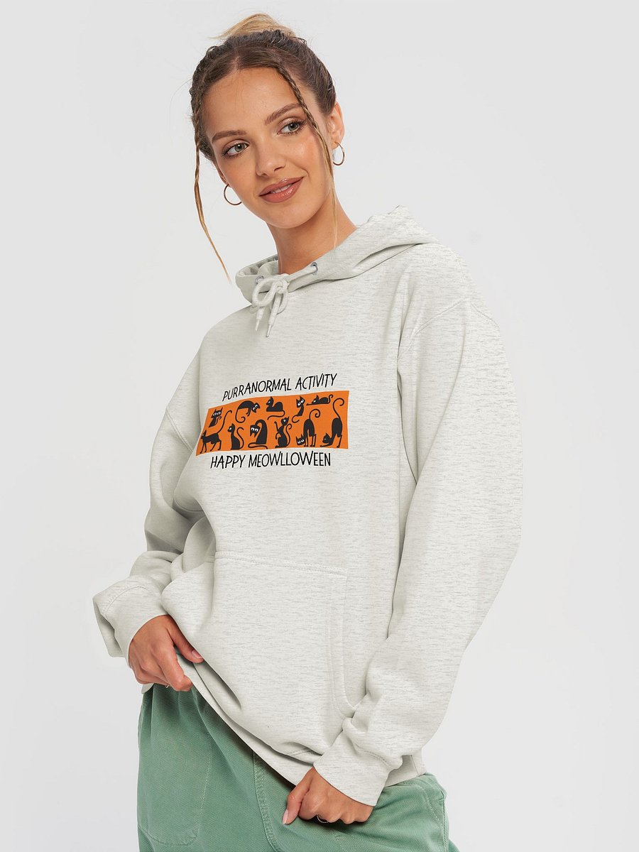 Purranormal Activity Halloween Whimsical Cat Silhouette Hoodie product image (2)