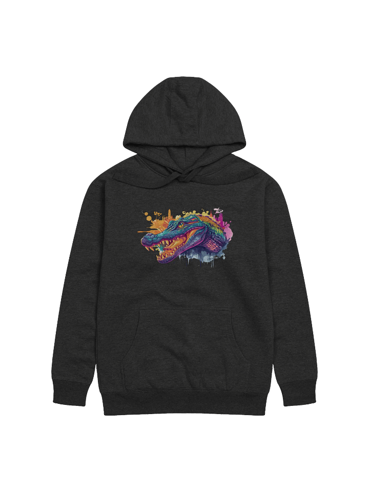 Vibrant Alligator Graffiti Head Unisex Hoodie product image (3)