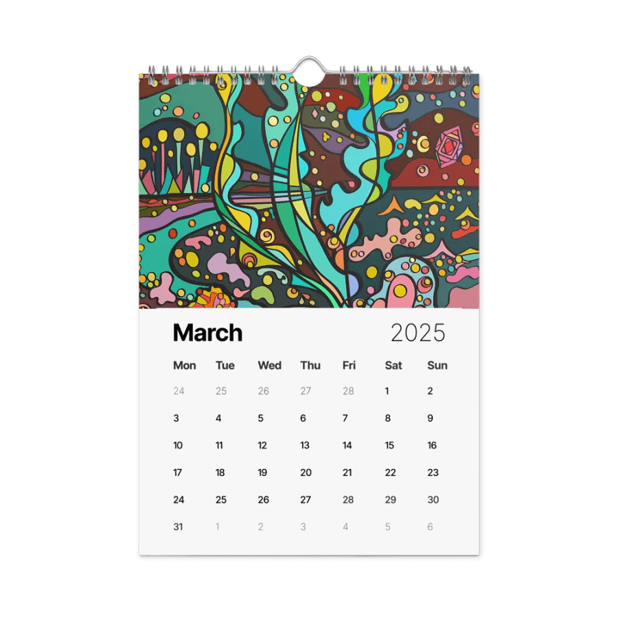 Energize Your Year: 2025 Customizable Wall Calendar – Wave at Sunset product image (9)