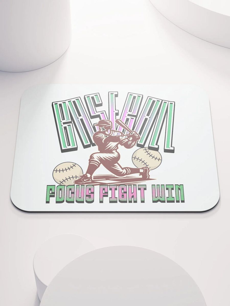 Focus Fight Win Baseball Dynamic Swing Mouse Pad product image (2)