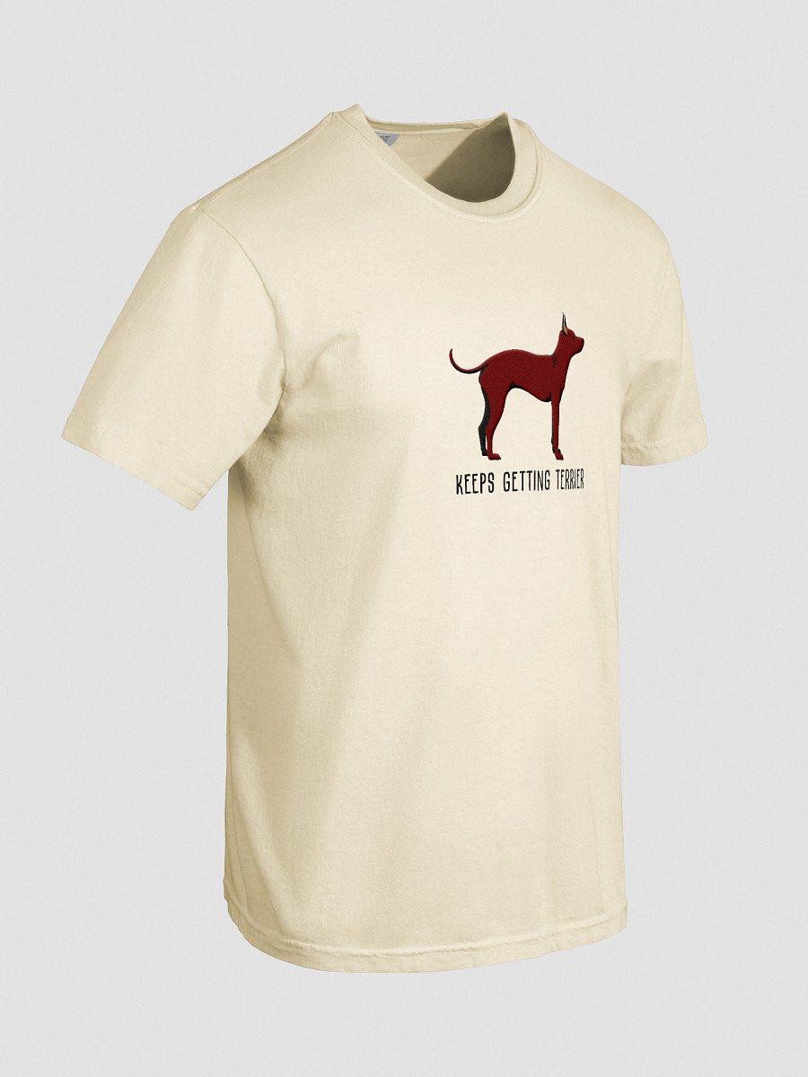 Keeps Getting Terrier T-Shirt(Embroidered) of an American Hairless Terrier(Chocolate) product image (8)