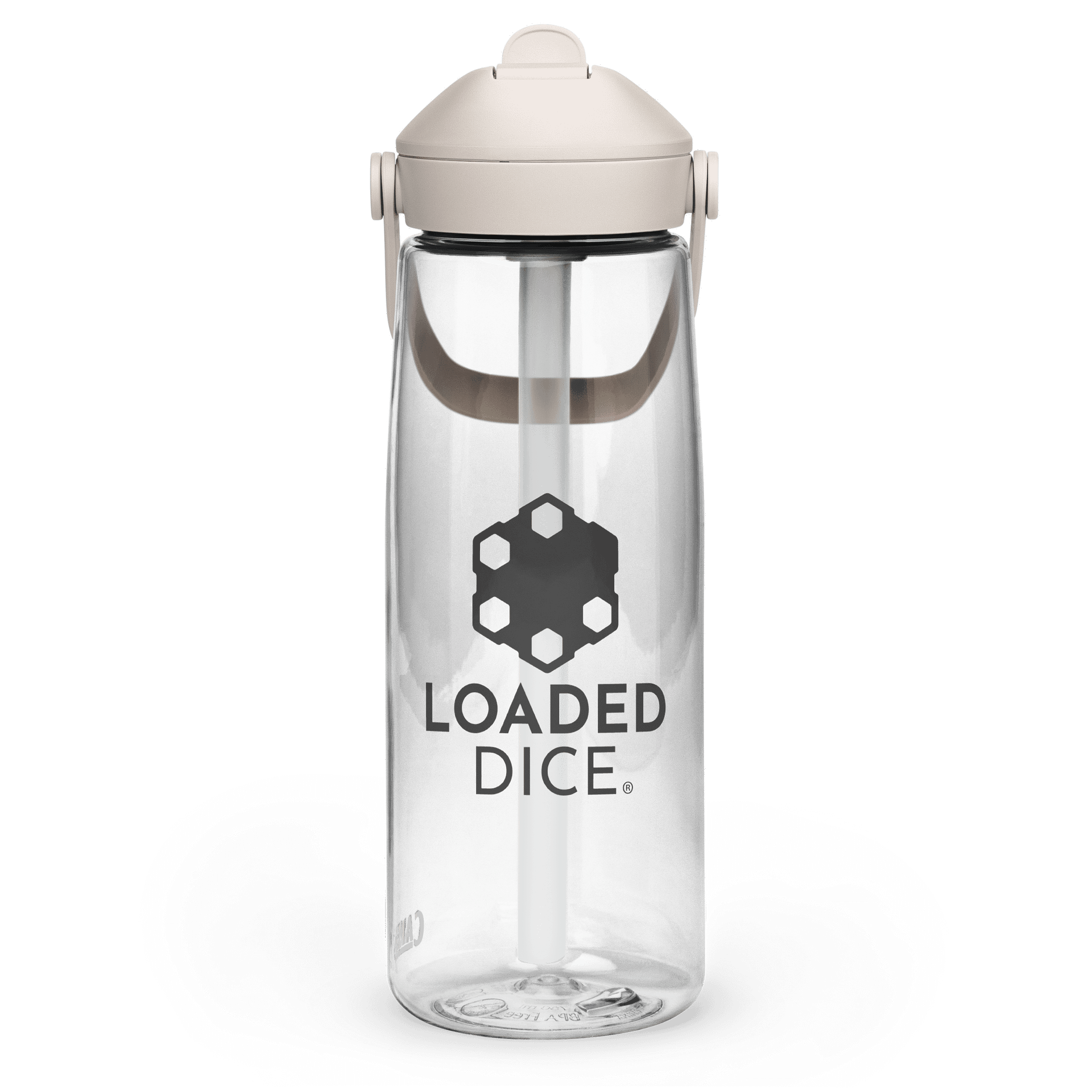 Loaded Dice Graphic Water Bottle White product image (3)