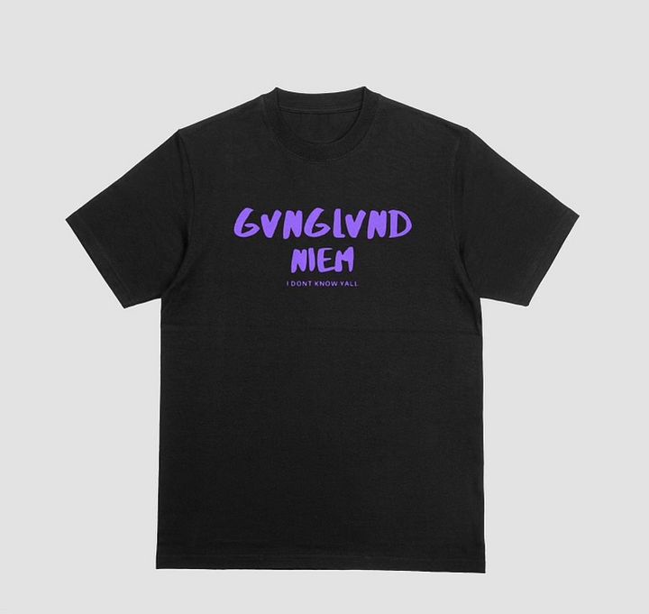 Gvnglvnd Bear Tee (Black/purple colorway) product image (1)