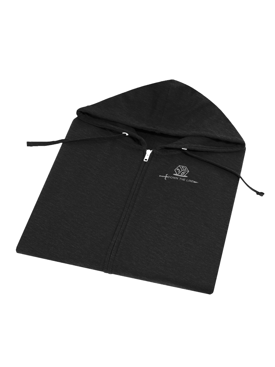 3d6 DTL Horizontal Logo on Dark Fleece Zip-Up Hoodie product image (13)
