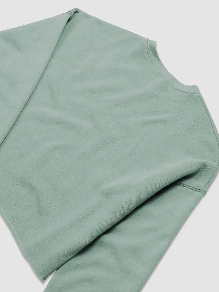 “It’s all a bit!!!” (sm. lined design, #96B697) Women's Fleece Crop Sweatshirt product image (14)