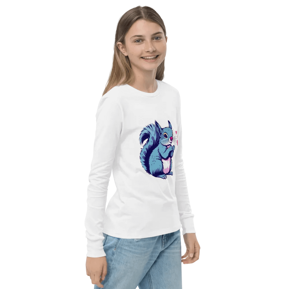 Squirrel Love Youth Long Sleeve Tee product image (4)