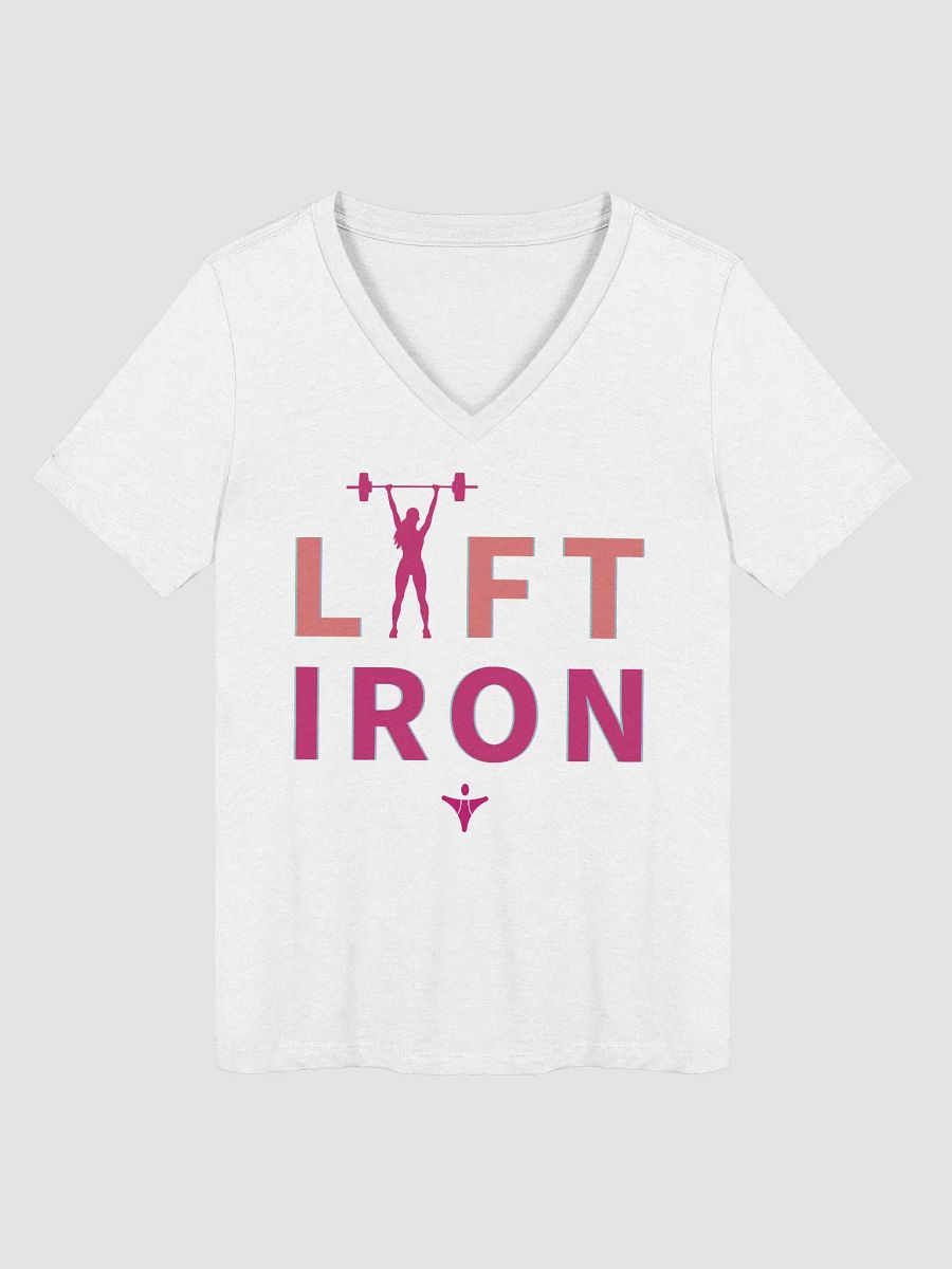 LIFT IRON | Women’s V-Neck Tee (Color Logo) product image (1)