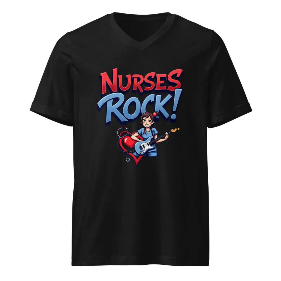 Rockin' Nurse V-Neck Tee product image (1)
