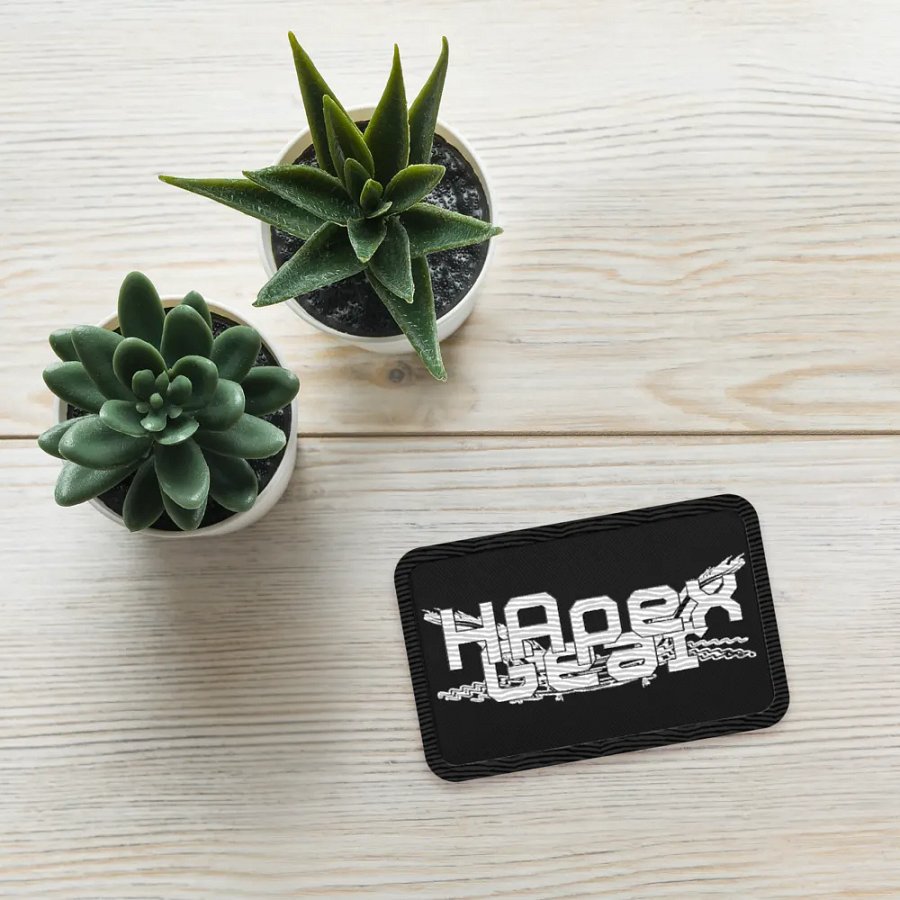 White HApex Gear Black Logo - Embroidered Patches product image (5)