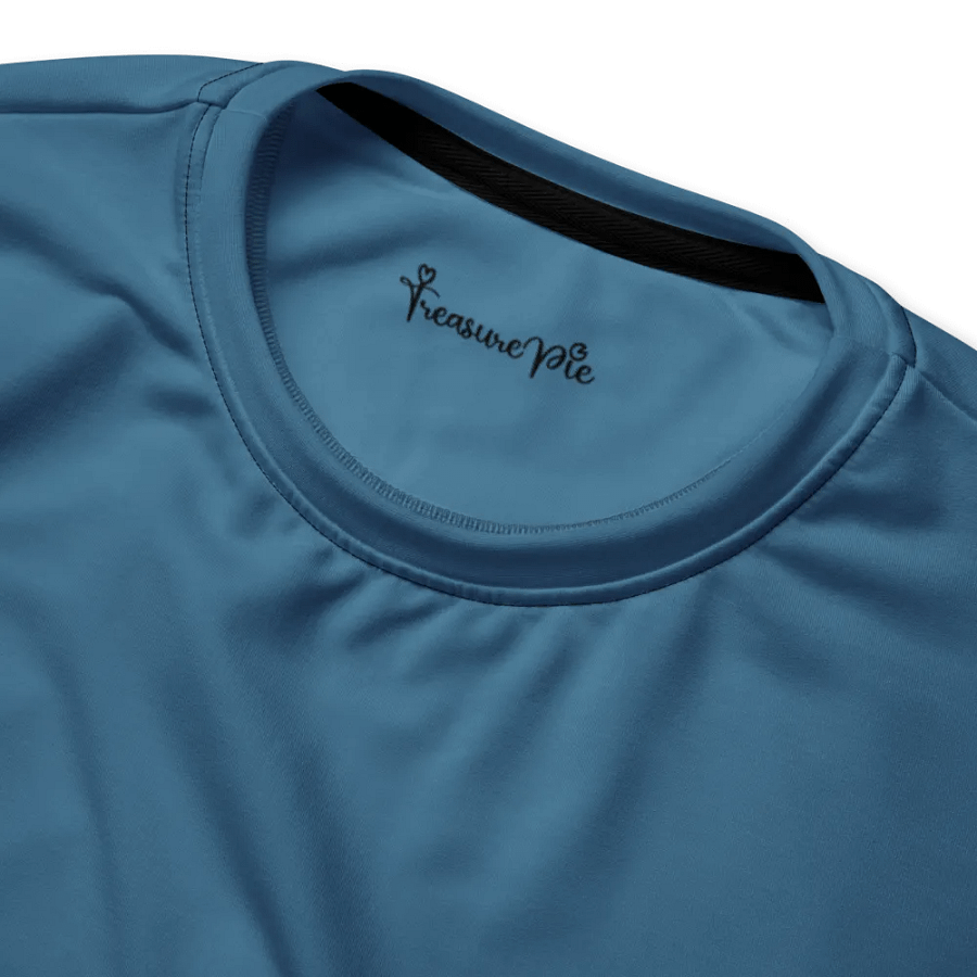 Plain Medium Blue True Summer Unisex Recycled Polyester Heavyweight Premium Sweatshirt by Treasure Pie product image (4)