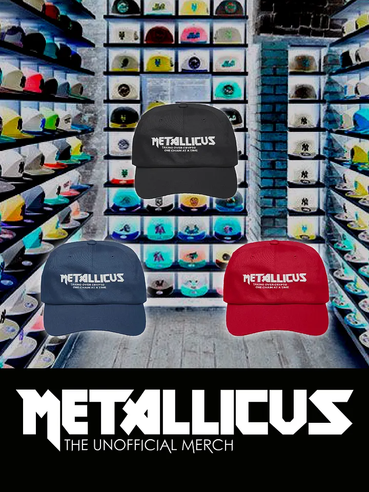 THE UNOFFICIAL METALLICUS DAD HAT [BLACK / CRANBERRY / NAVY)] product image (1)