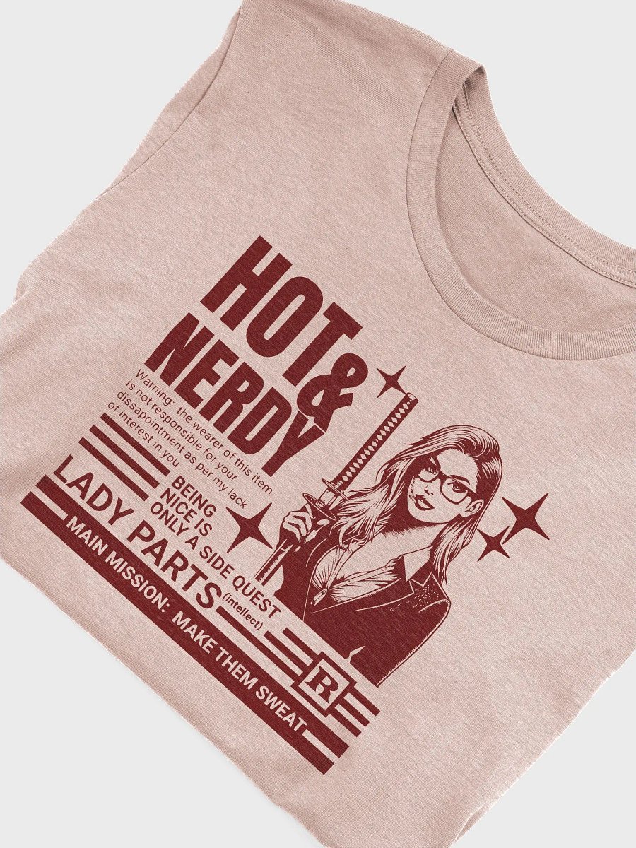 Nerdy Shirt for Gamer Girl, Fantasy Board Game Gift for Women, Hot & Nerdy T-shirt Pink product image (3)