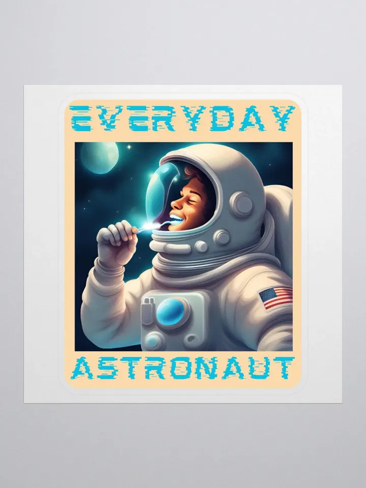 Everyday Astronaut Brushing Teeth Stickers product image (1)