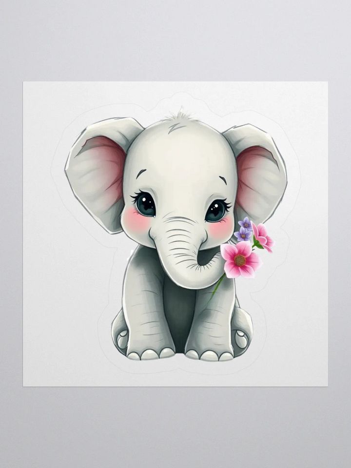 Baby Elephant Kiss Cut Stickers product image (2)
