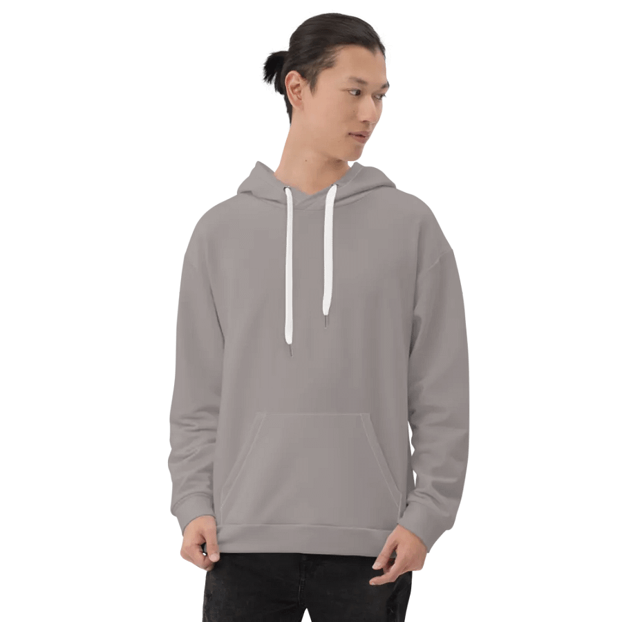 Plain Grey Soft Summer Unisex Recycled Polyester Heavyweight Premium Hoodie by Treasure Pie product image (9)