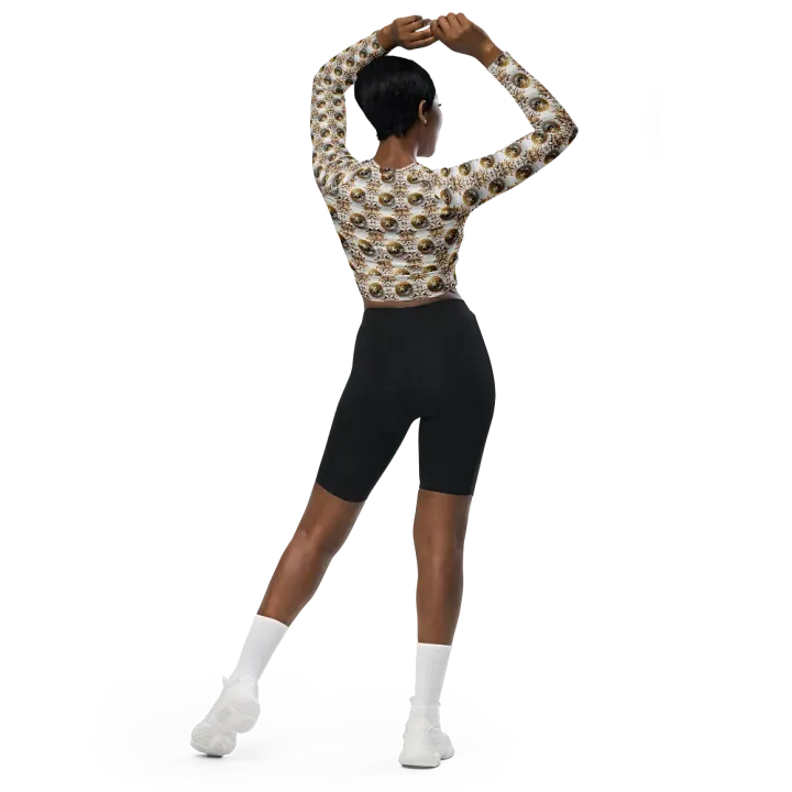 BTC Long Sleeve Crop Top white 1 product image (2)