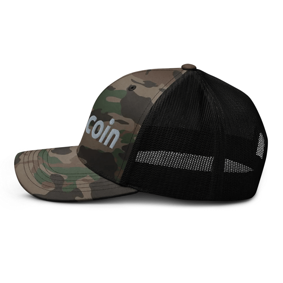 Bitcoin Logo Embroidered Camo Hat product image (4)