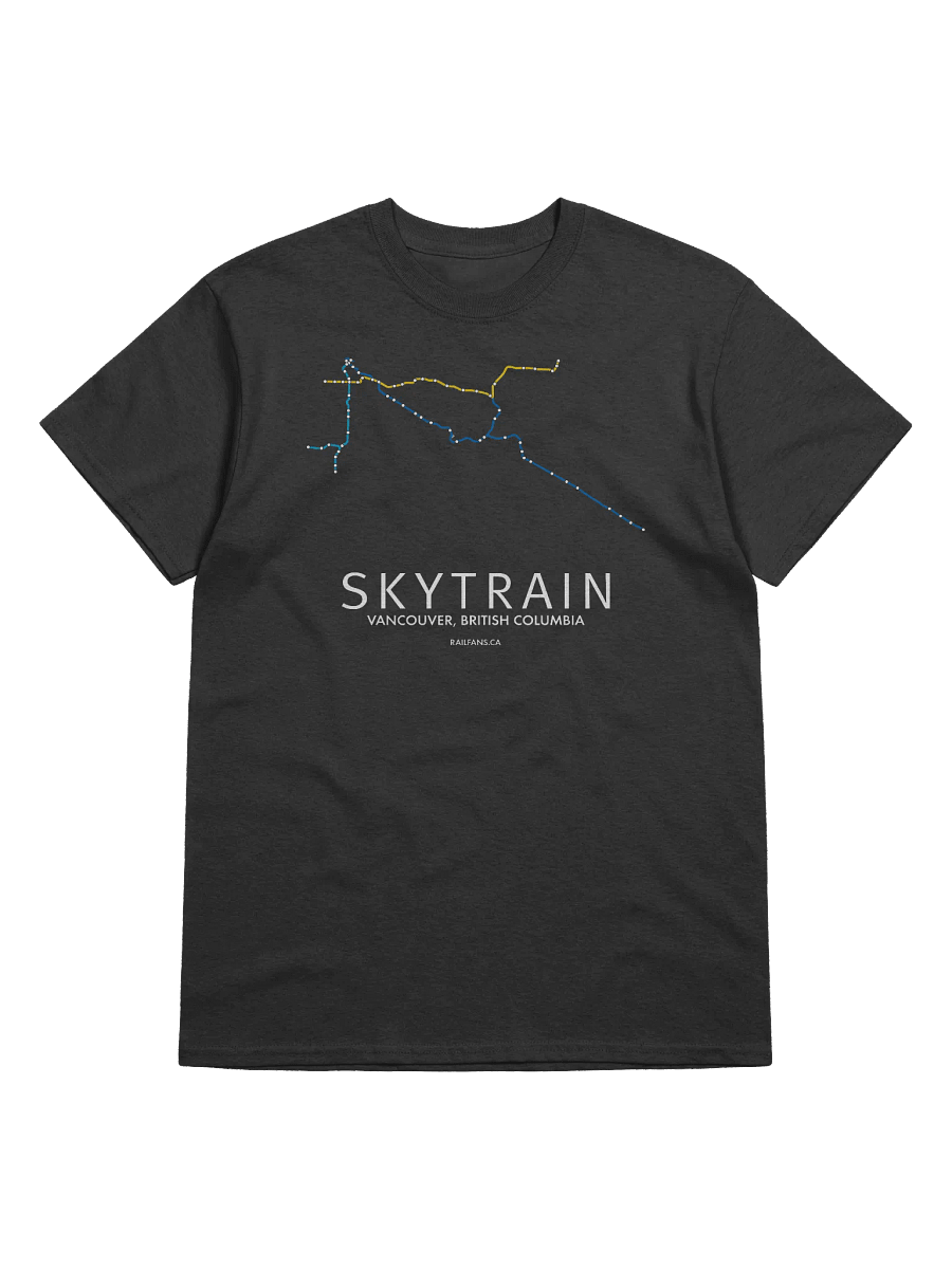 The Rail Fans Canada Map T-Shirt - SkyTrain product image (1)
