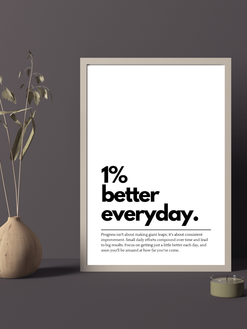1% Better Everyday Minimalist Printable Wall Art product image (4)