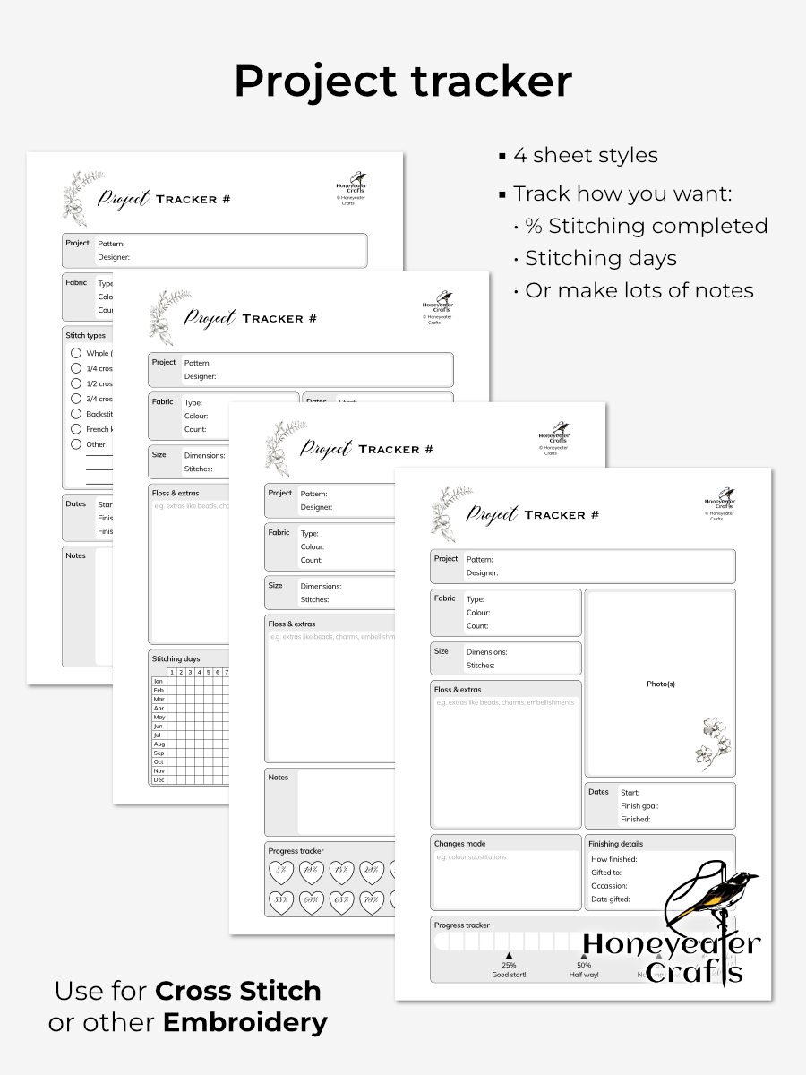 Minimalist Cross Stitch Planner PDF product image (2)
