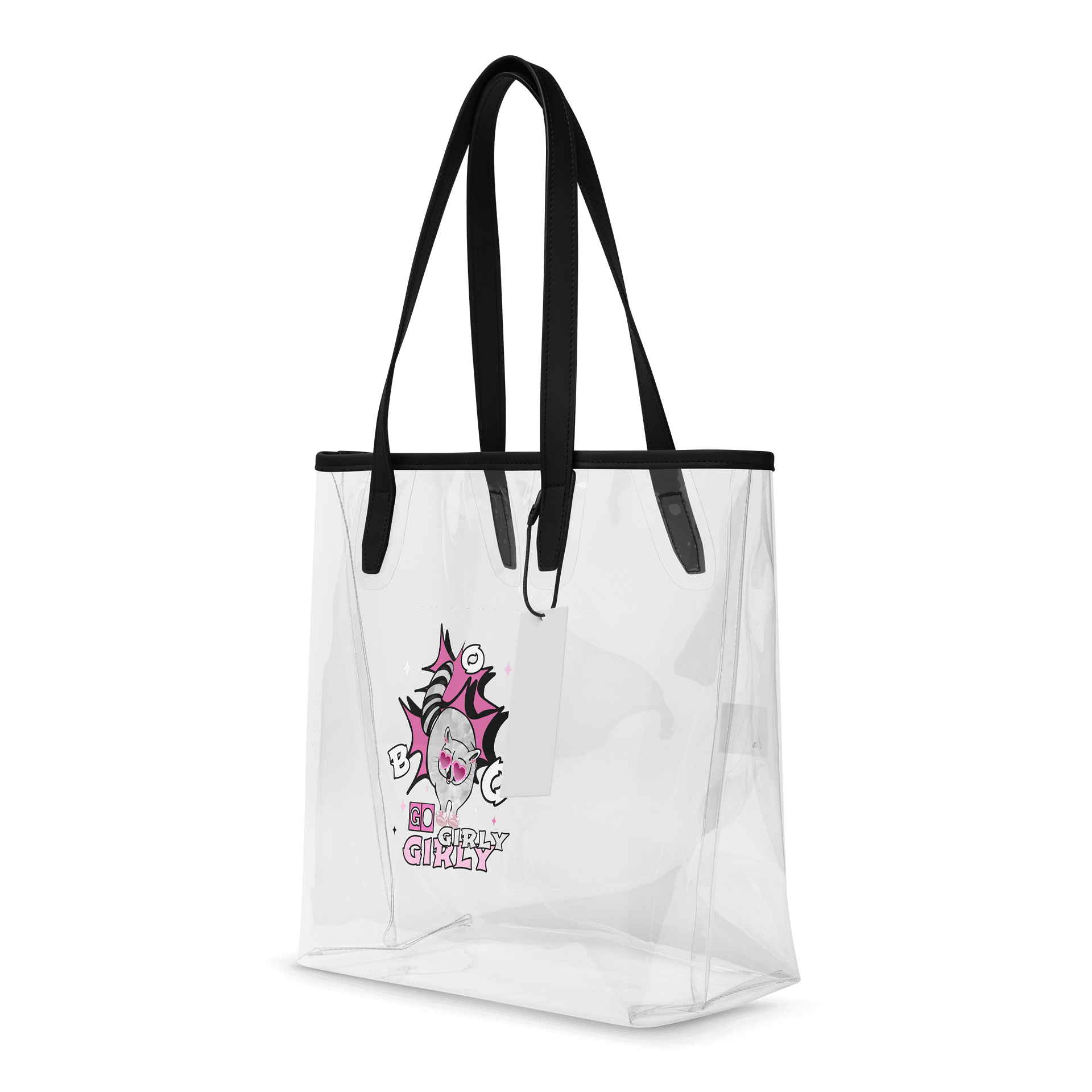 Girly Raccoon Clear Tote Bag product image (4)