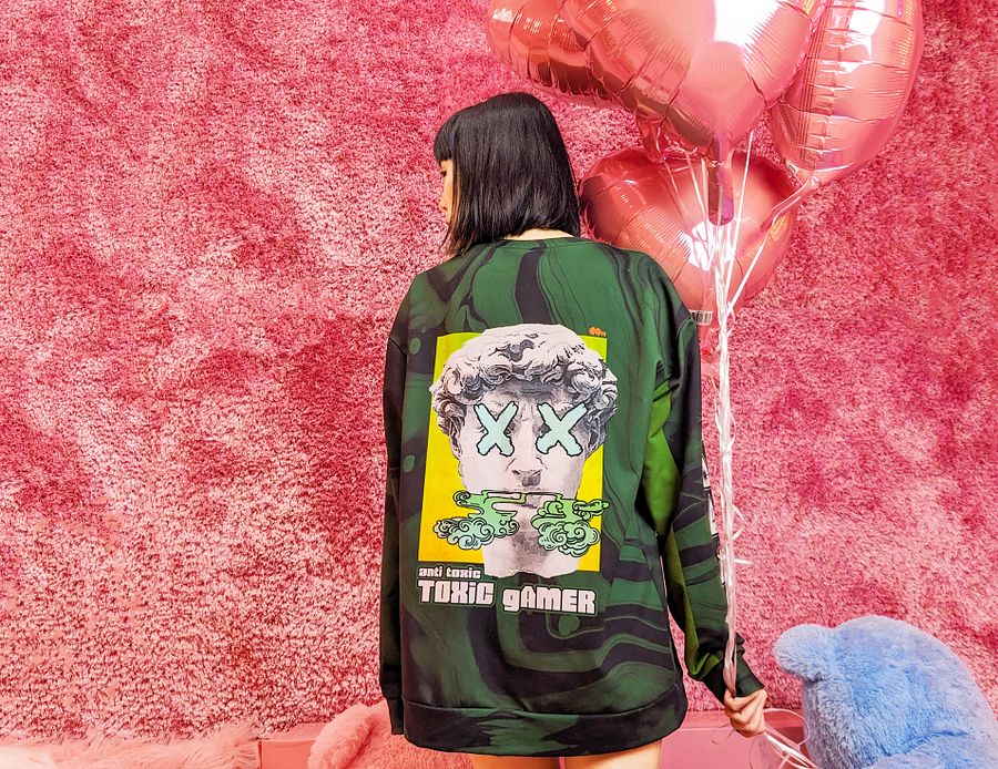 All-Over Print Anti-Toxic-Toxic-Gamer Sweatshirt product image (1)