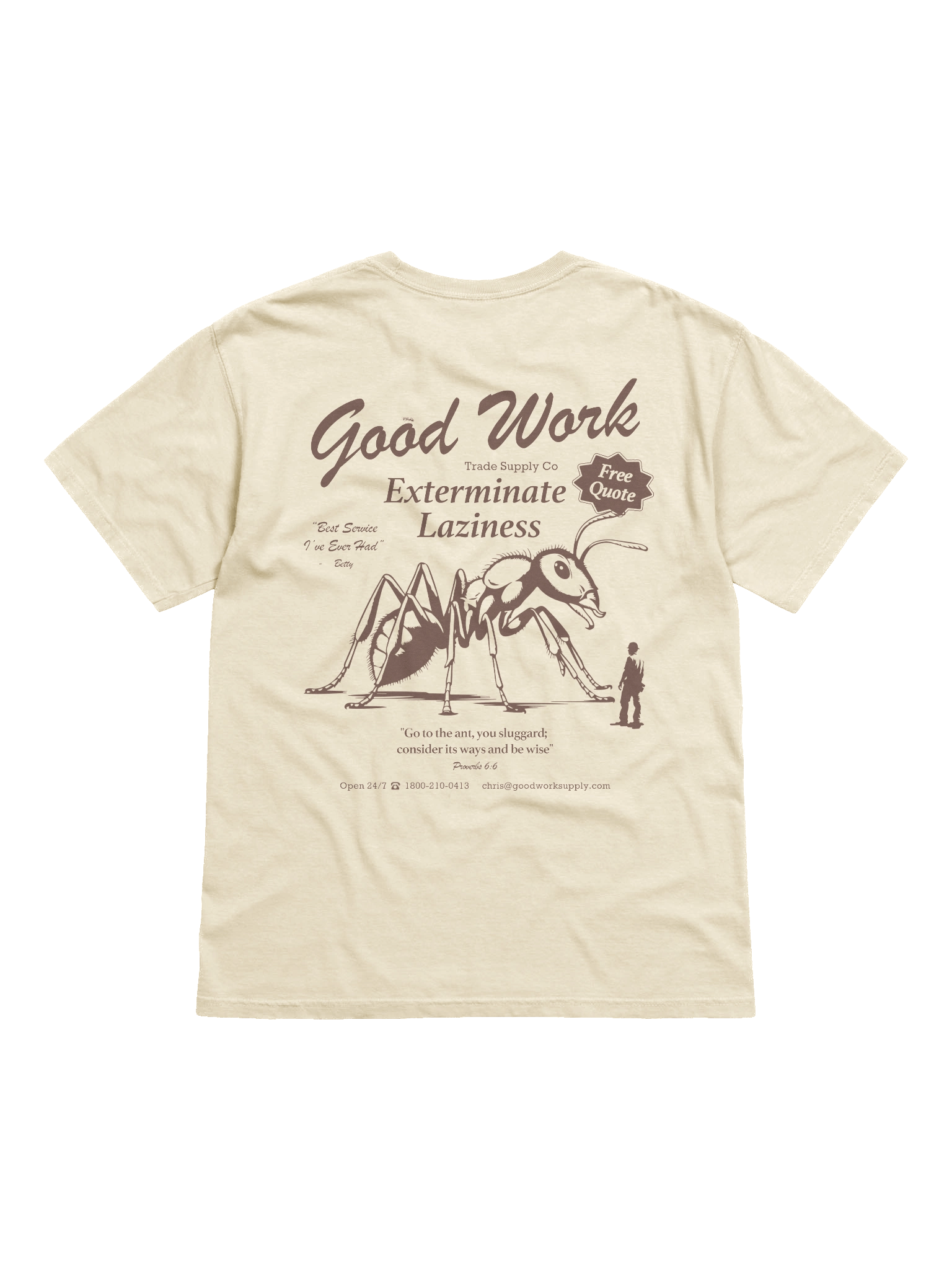 Exterminator Ant Tee (Cream) product image (3)