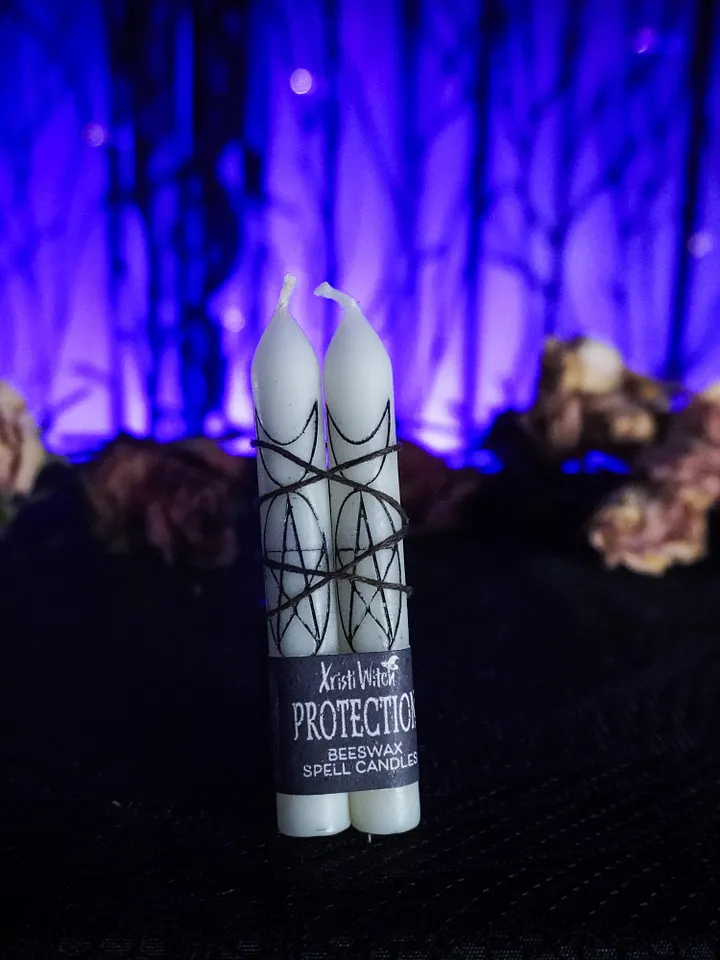 Protection Beeswax Spell Candles (set of 2) product image (1)