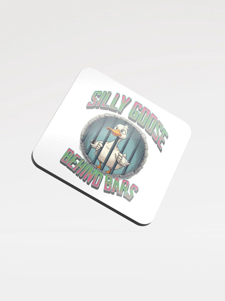 Silly Goose Behind Bars Glossed Cork Coaster product image (2)