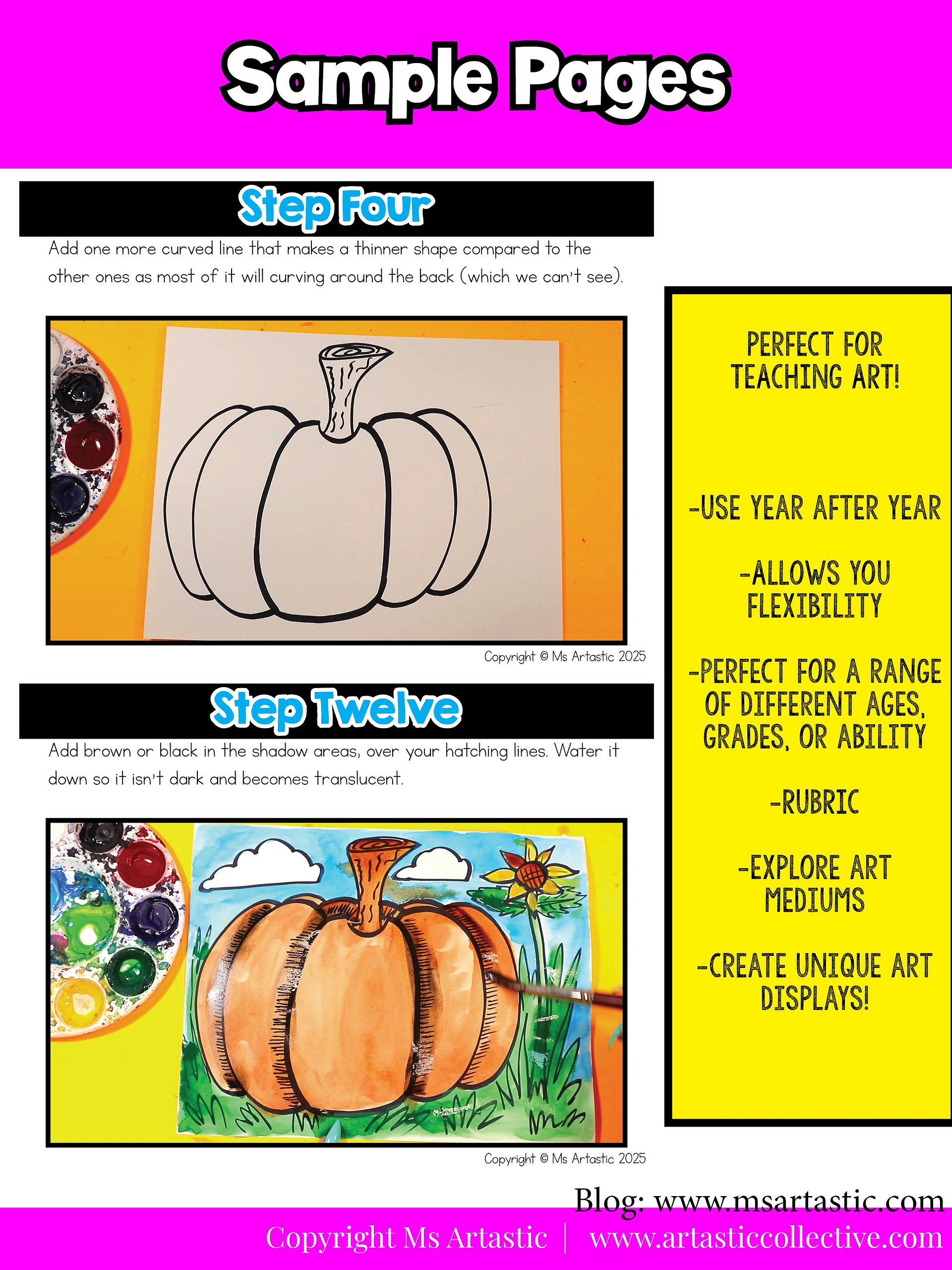 Autumn Pumpkin Art Project with Reading, Writing & Reflection Activities (Grades 2–5) product image (4)