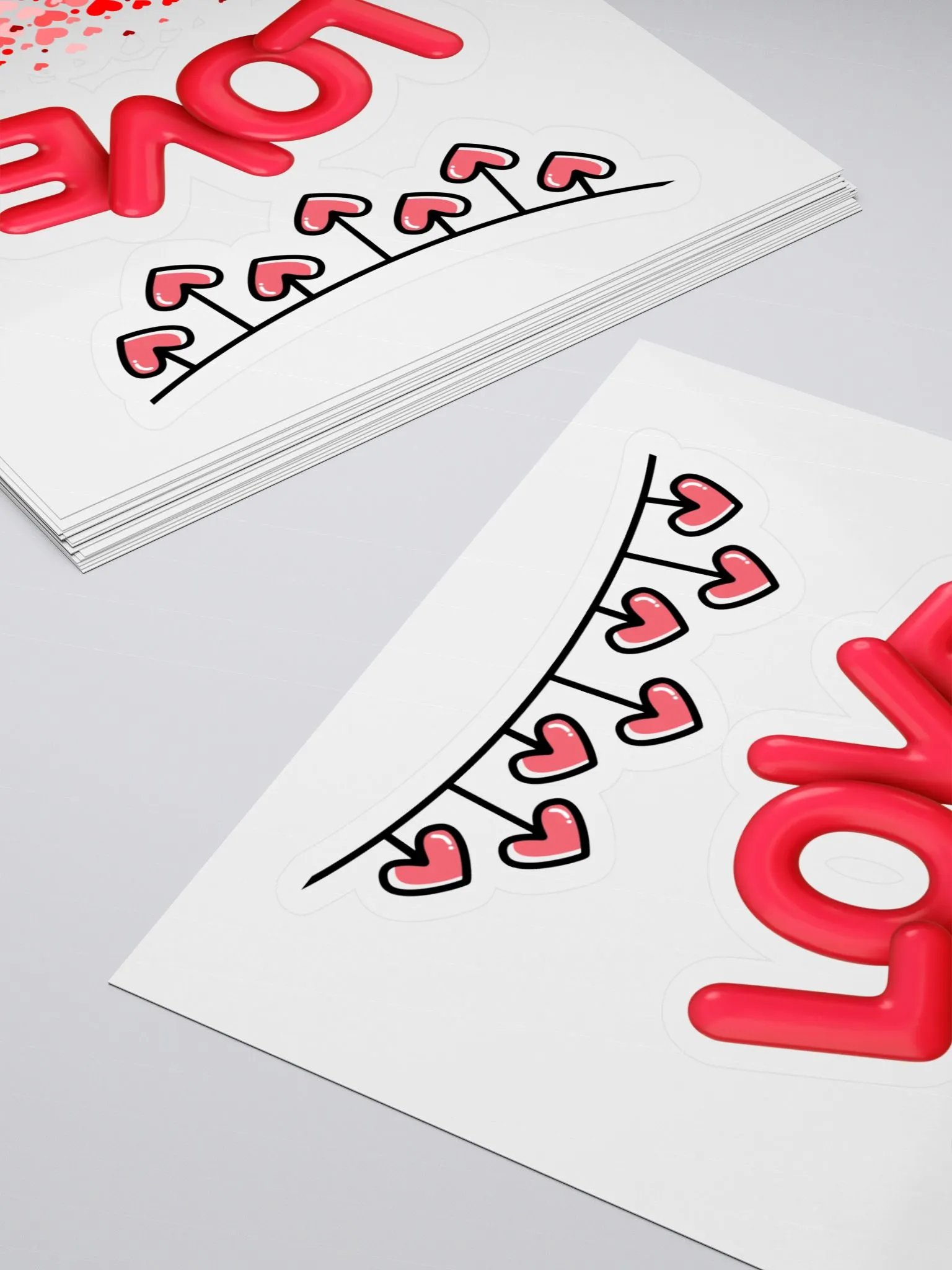 Love Burst Kiss Cut Stickers product image (4)