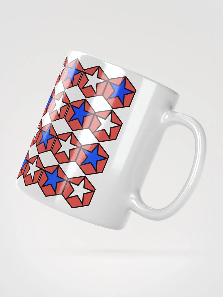 Stars Within Hexagons - Geometrical Design White Mug product image (10)