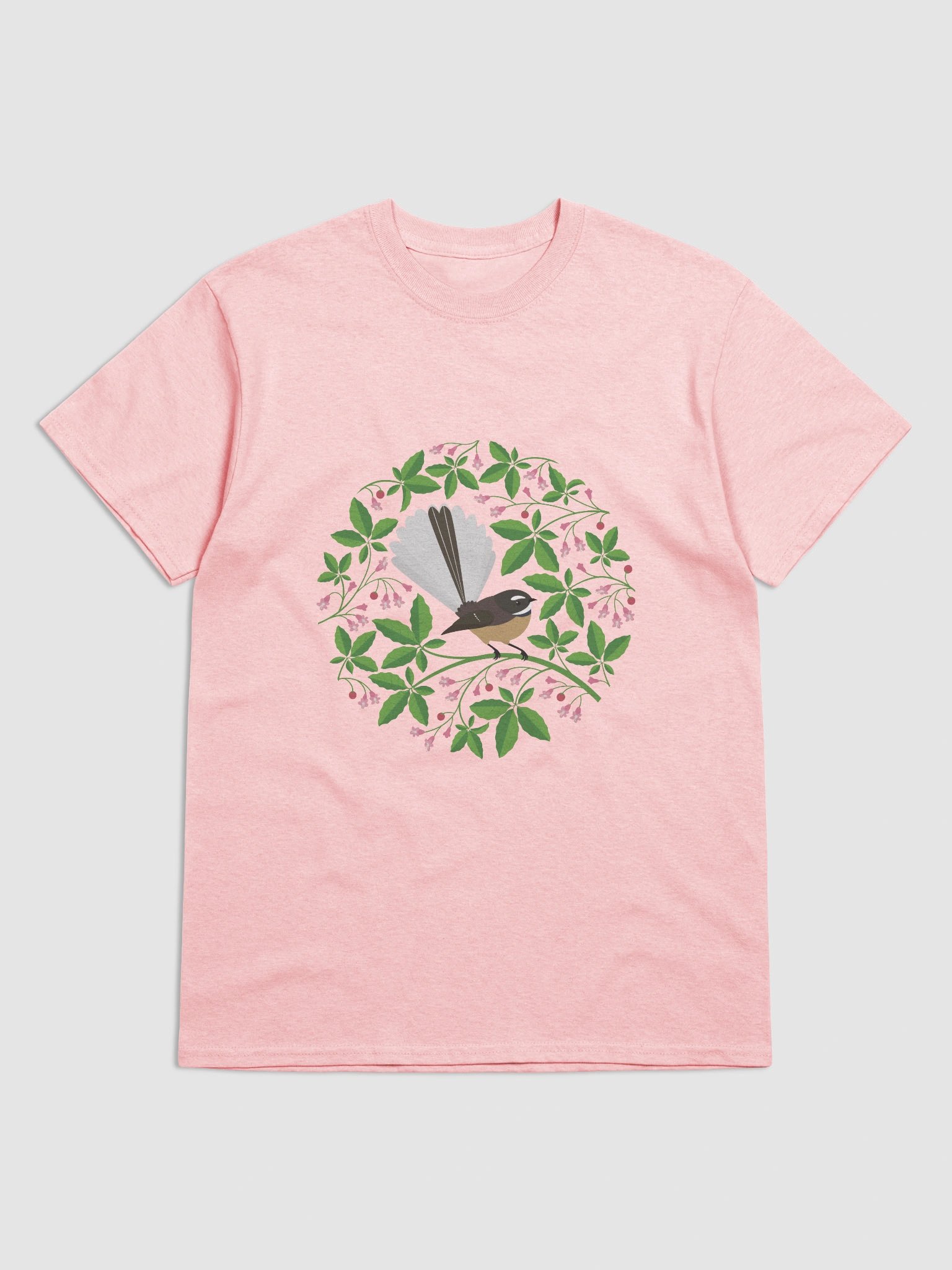 Fantail in Pūriri T-Shirt – Unisex Adult Tee product image (5)