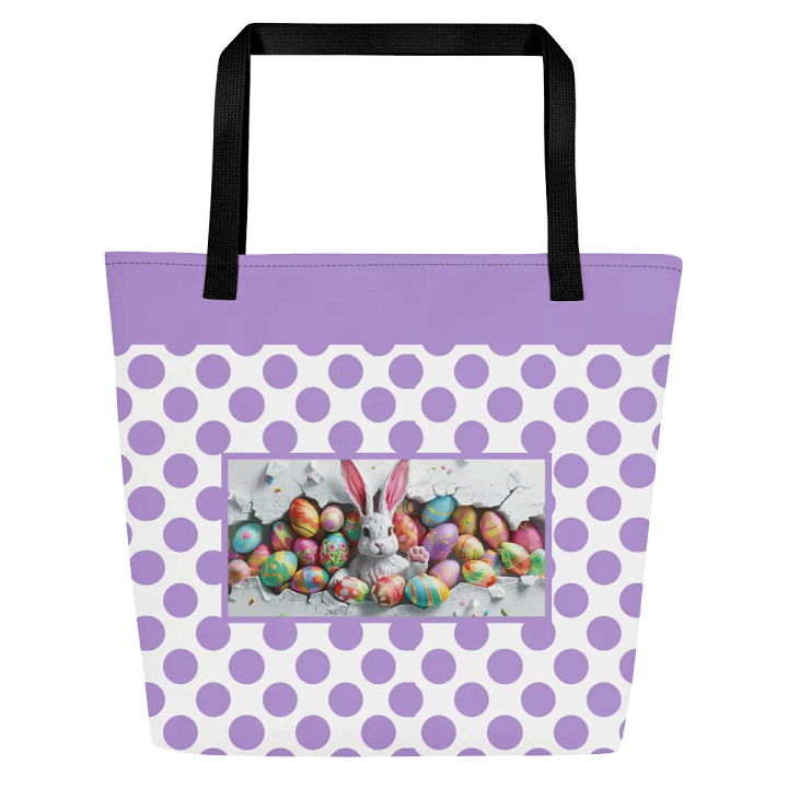 Easter Bliss Purple Bunny Tote product image (1)