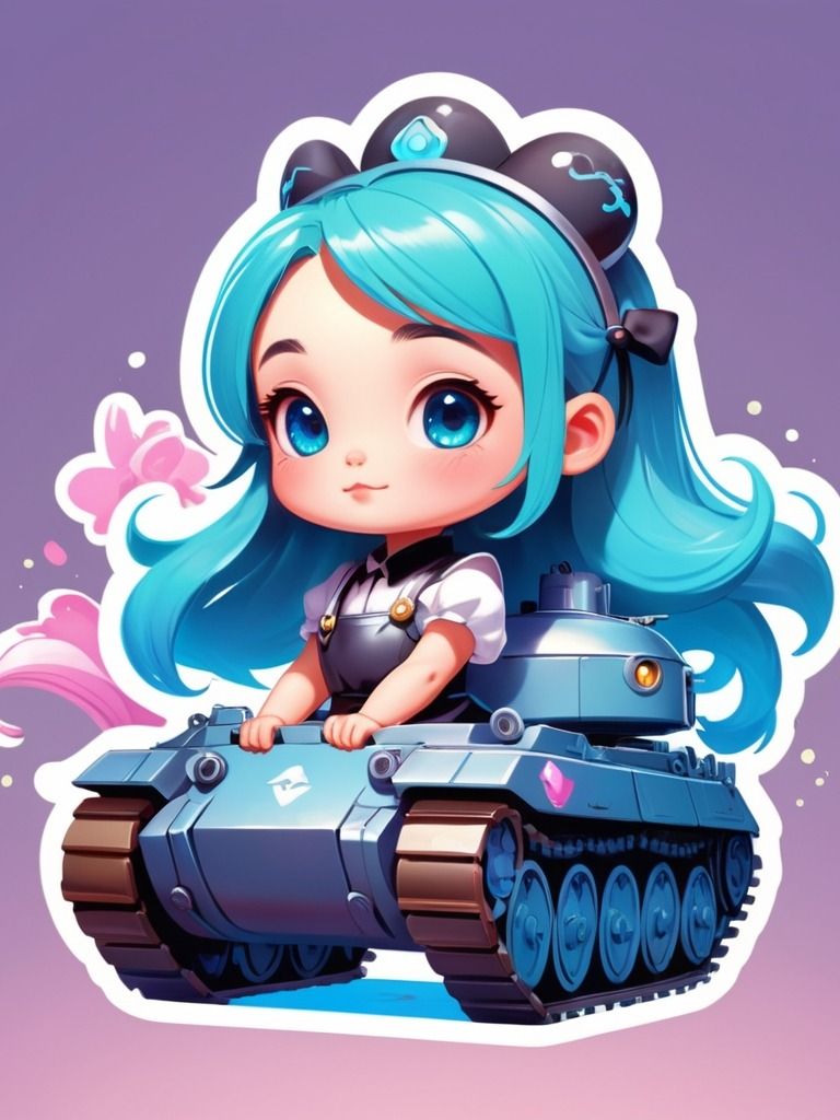 Chibi Maid Tank Set B - Pin Button Collection product image (3)