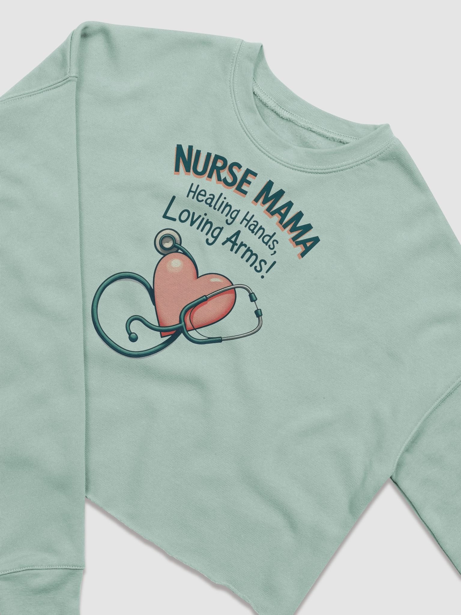 Nurse Mama Healing Hands Crop Sweatshirt product image (15)