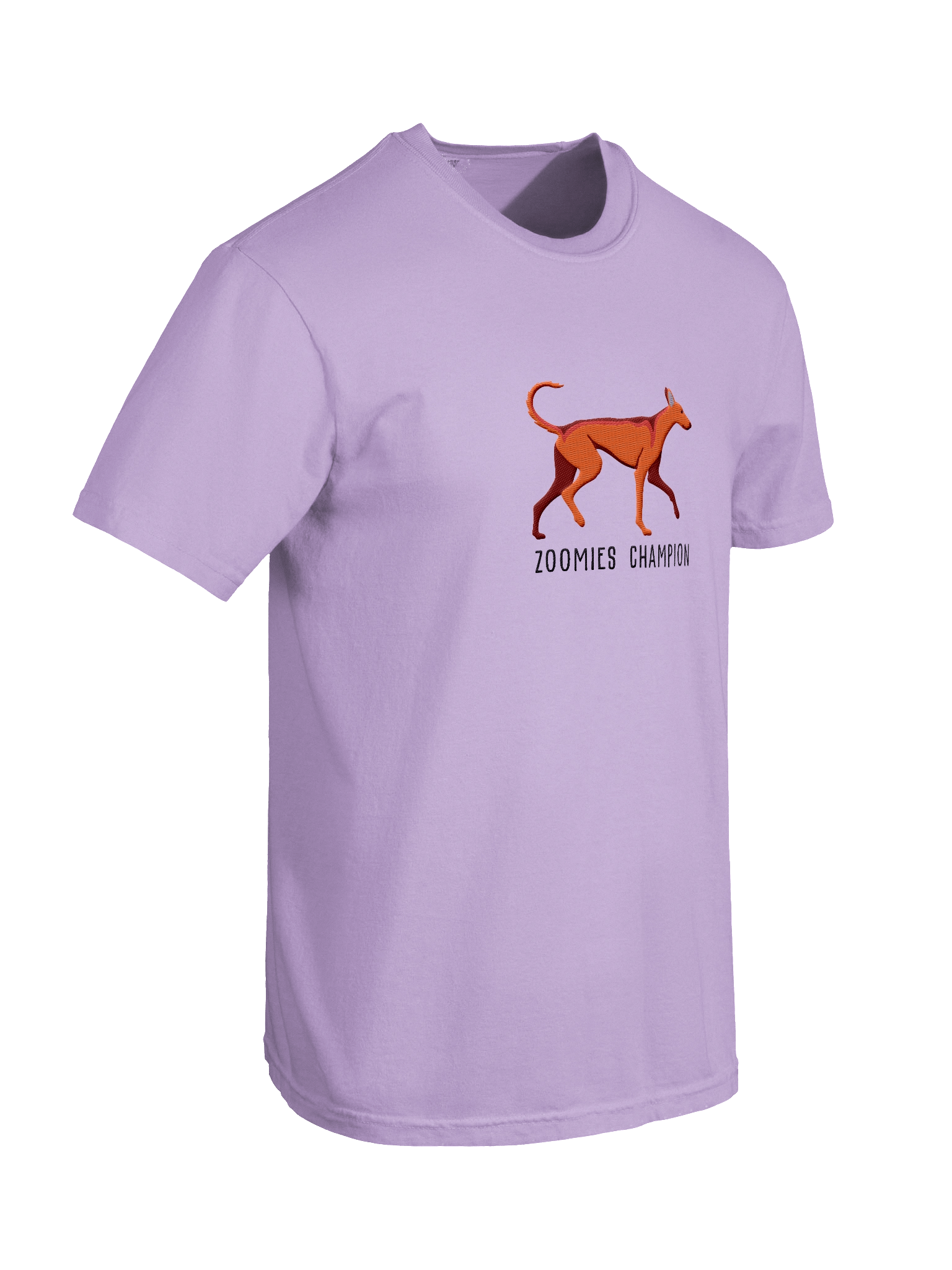 Zoomies Champion T-Shirt(Embroidered) of an Ibizan Hound(Red) product image (18)
