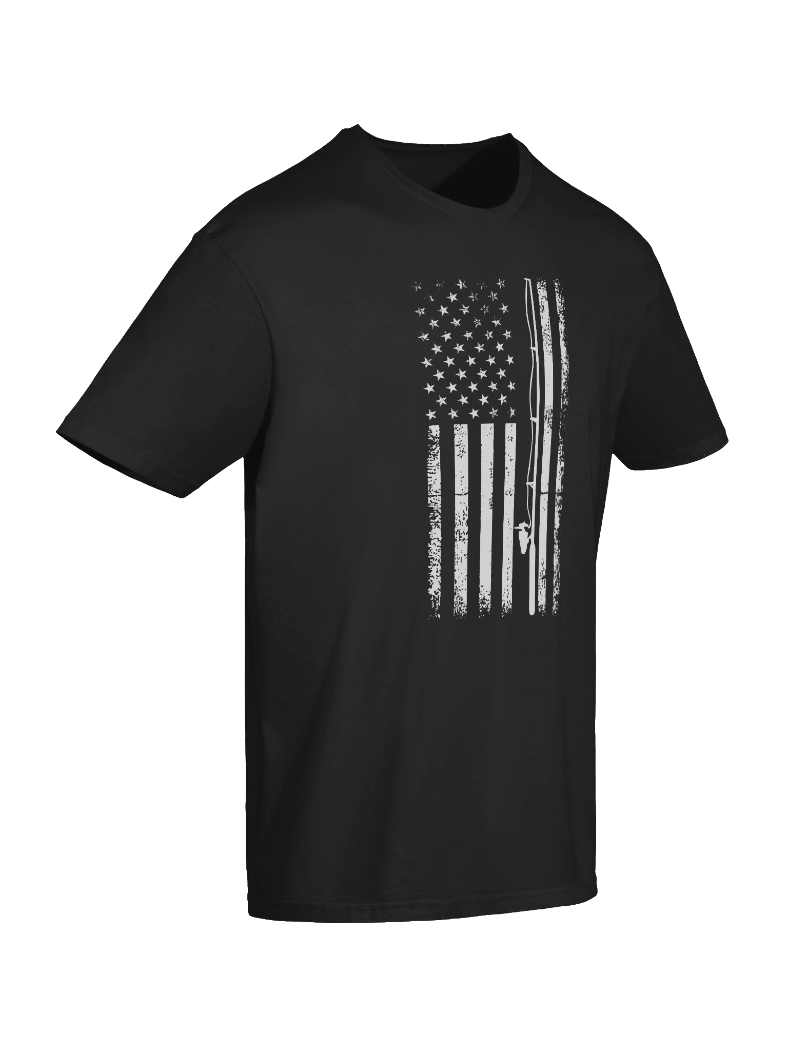 American Flag Fishing Pole T-Shirt product image (3)