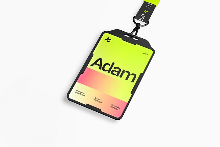 ID Card Lanyard Mockup Right View product image (1)