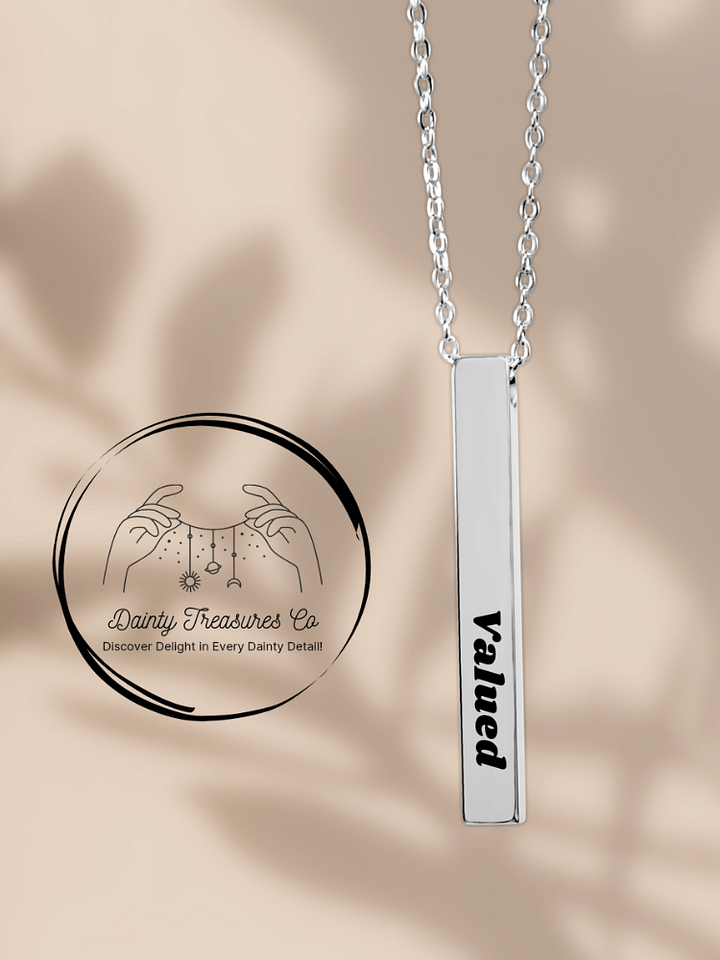 Valued 3D Bar Pendent Necklacs product image (1)