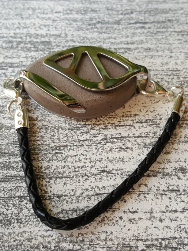 Black Leather Bolo Bracelet | Handmade Accessory for Bellabeat Leaf Urban & Ivy product image (2)