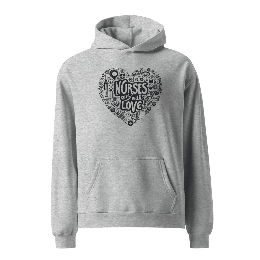 nurses care with love hoodie product image (1)