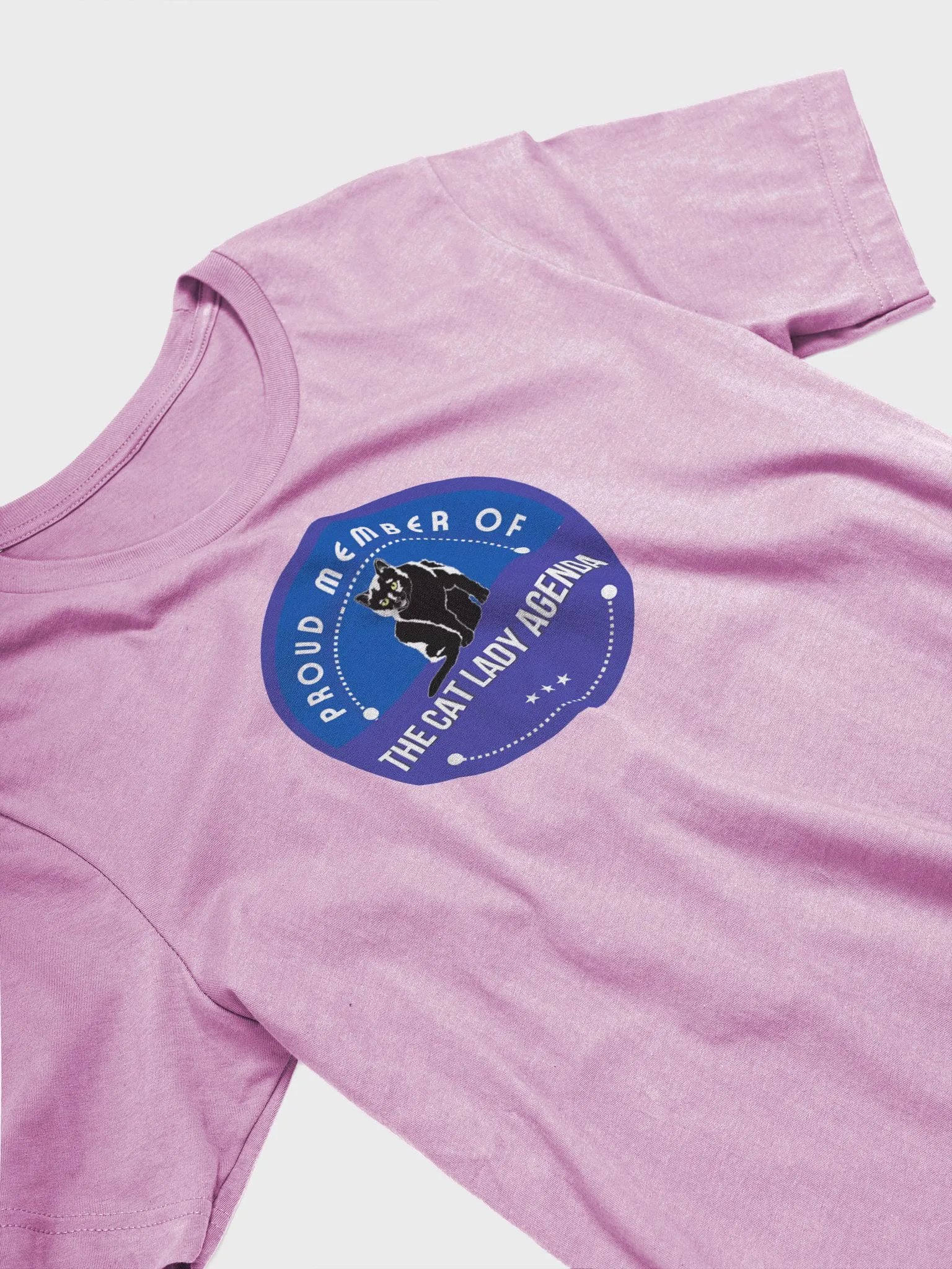 Cat Lady Agenda Blue Logo T-shirt product image (7)