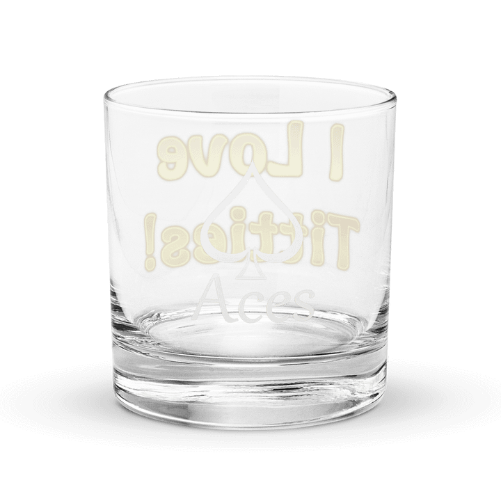 I Love Titties Rocks Glass product image (2)