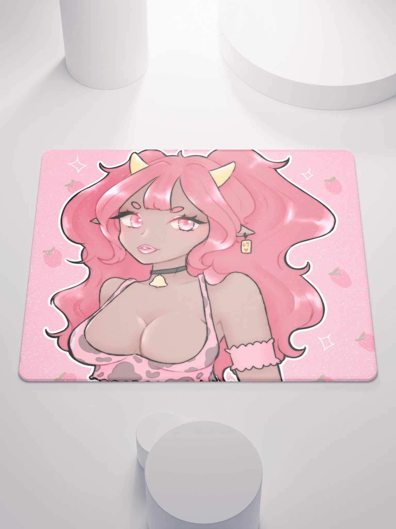 strawberry cow mousepad product image (1)