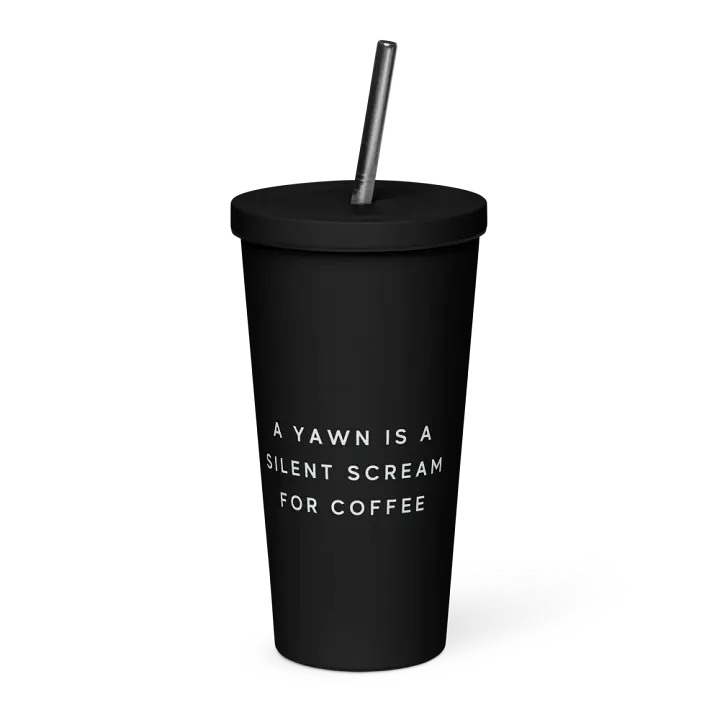 Coffee Time Insulated Tumbler with Straw product image (2)