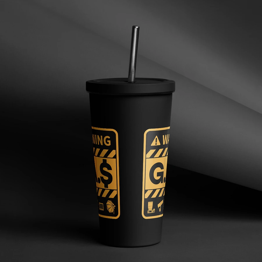 G.A.$. Warning Tumbler With Straw product image (14)