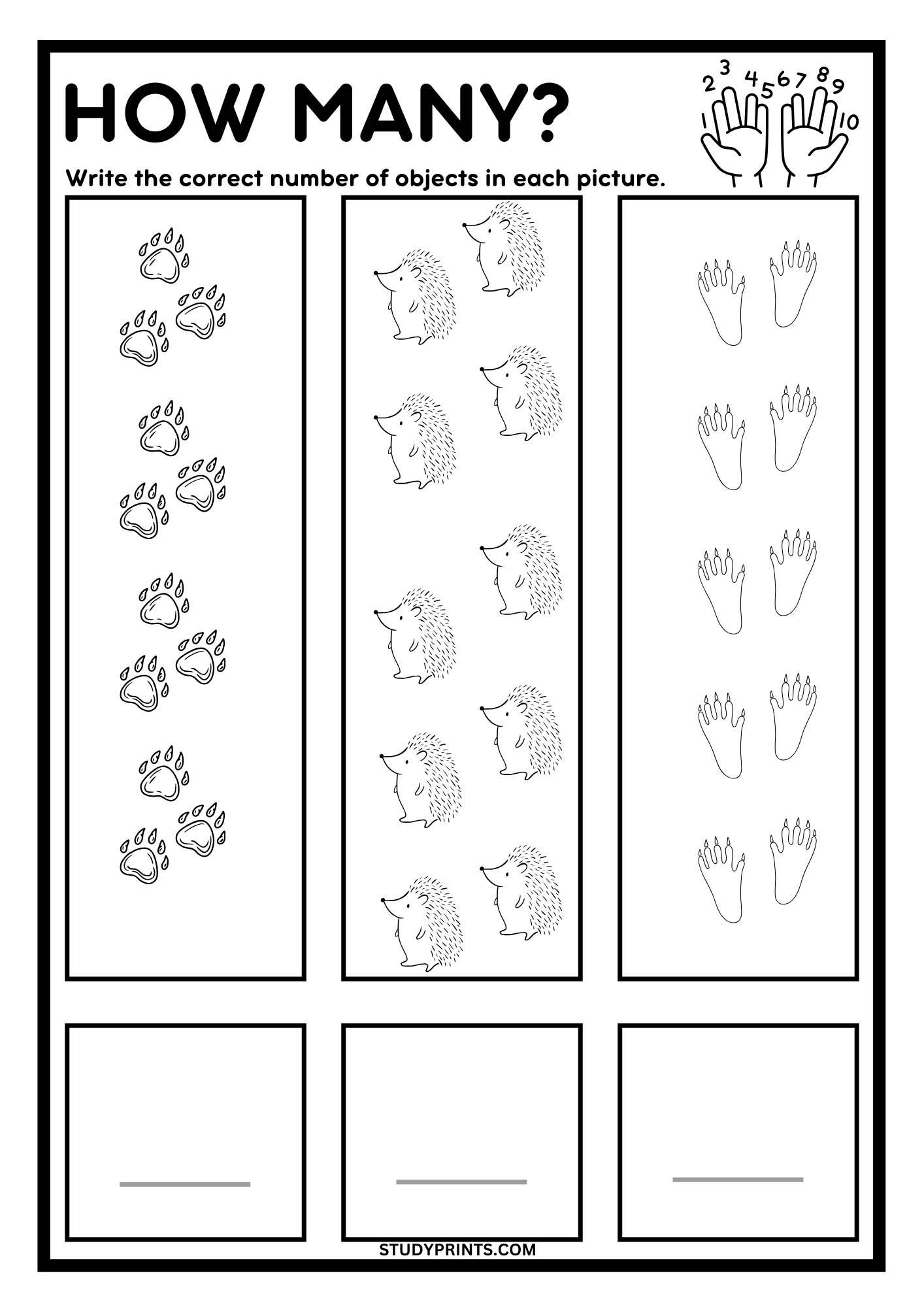 kindergarten math worksheets how many product image (1)