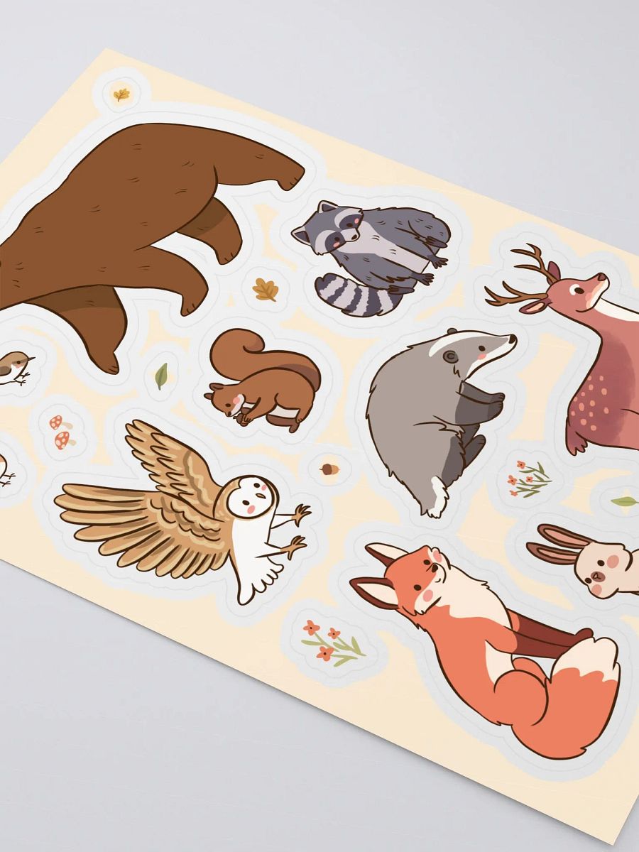 Autumn Woodland Animals Sticker Sheet product image (3)