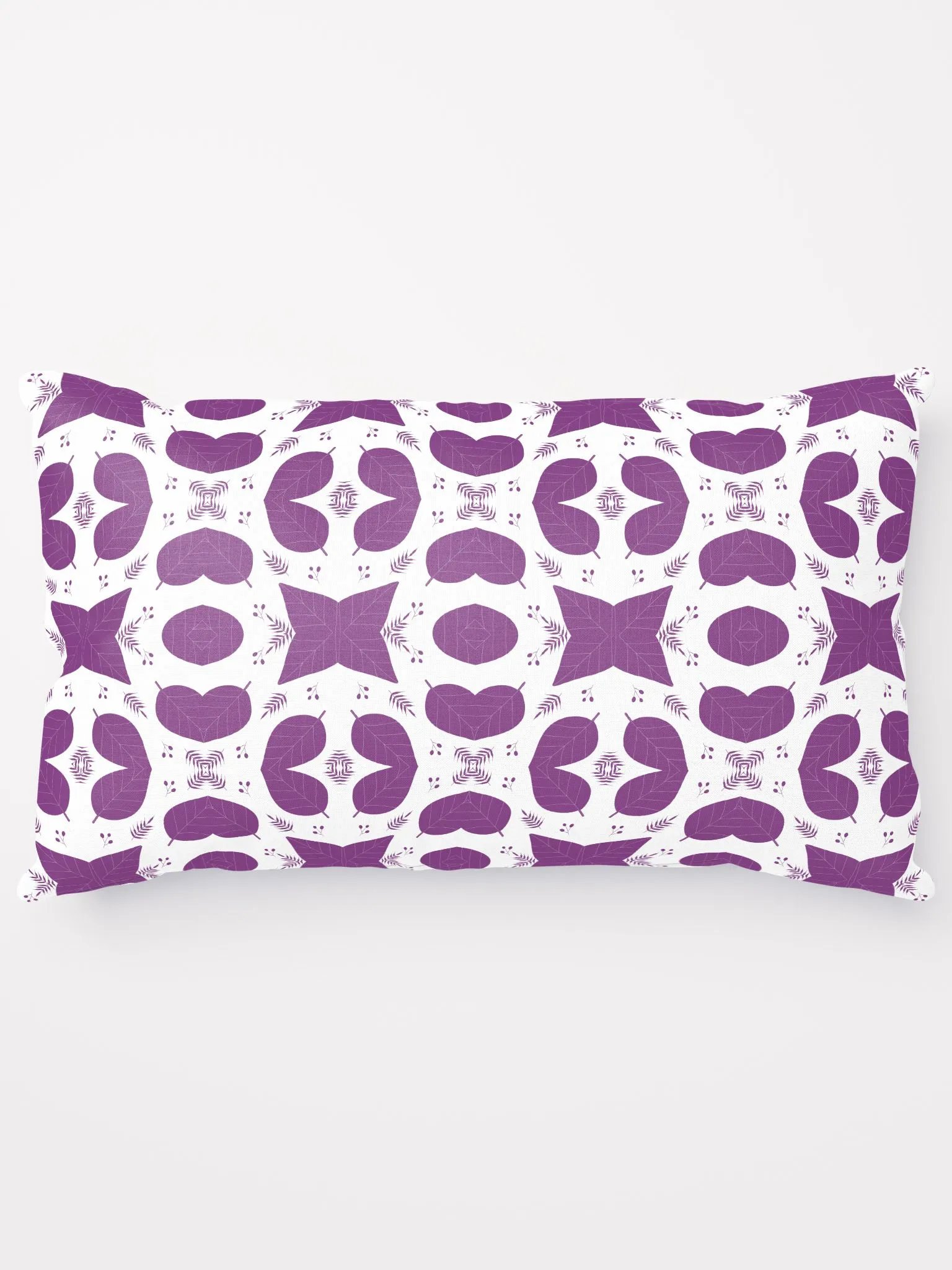 Purple Leaf Patterned Pillow product image (14)